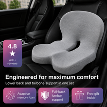 Sitt- och ryggstödskudde i memory foam