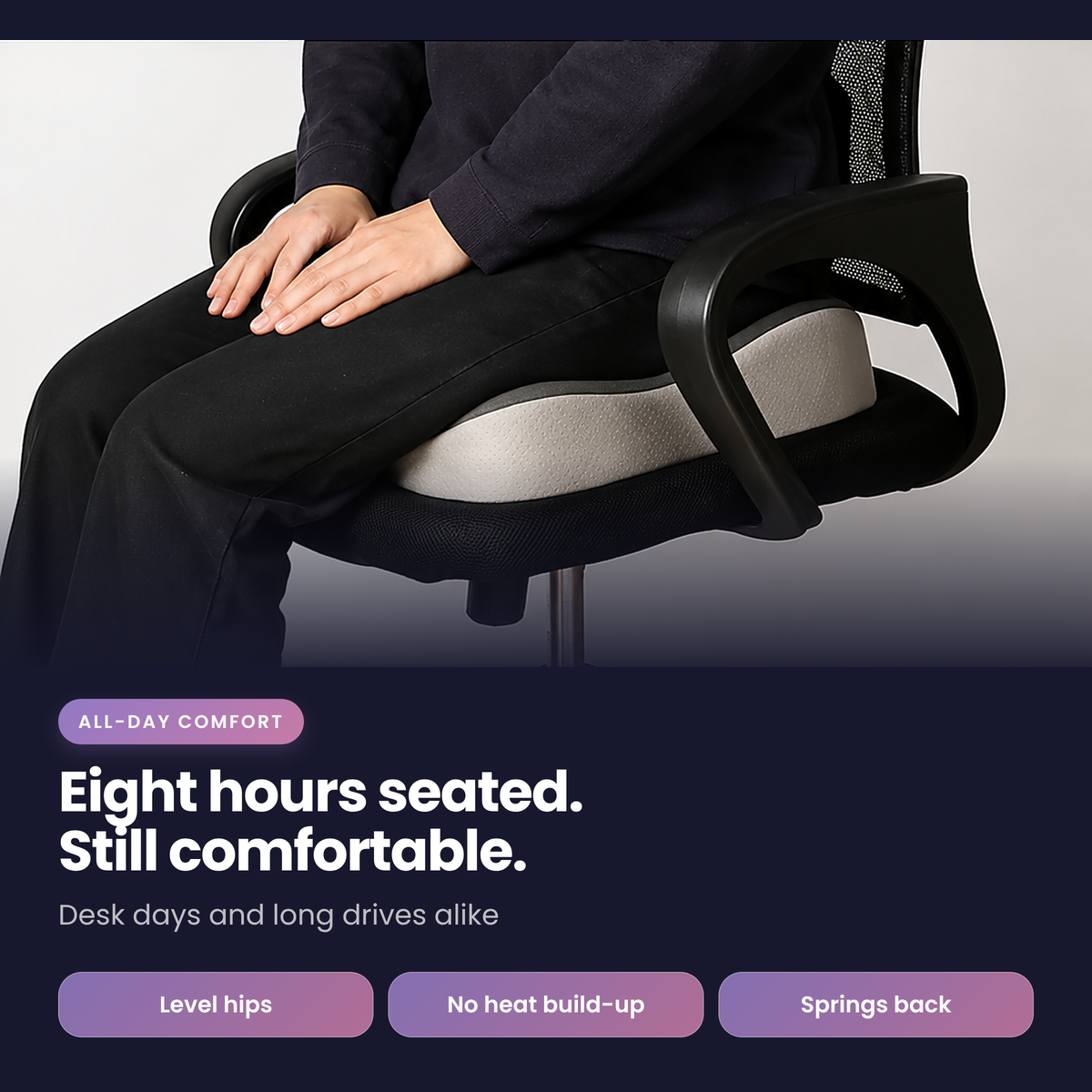 Ergonomisk sittdyna i memory foam