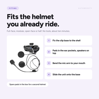 Bluetooth 5.3-headset för motorcykelhjälm
