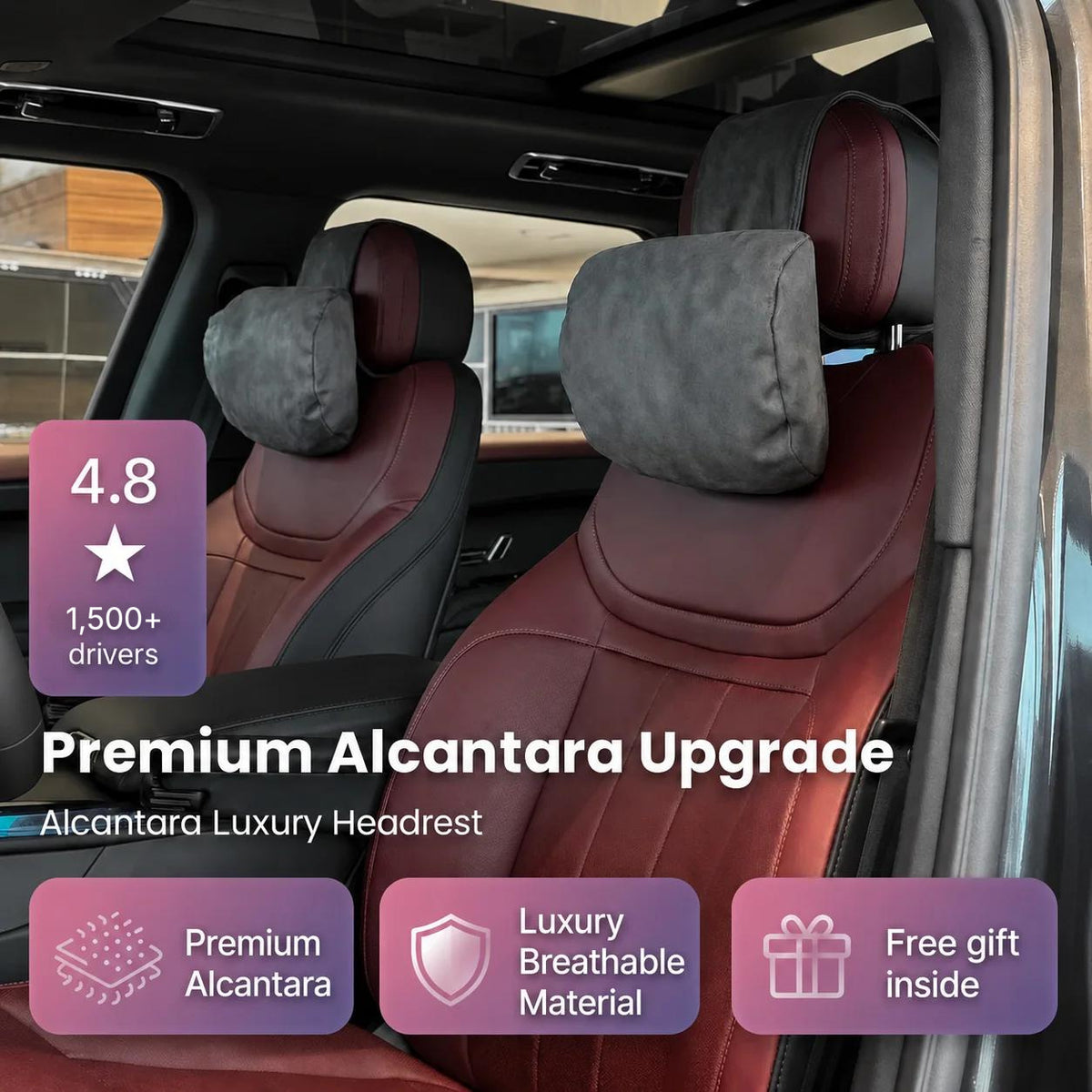 Lyxigt nackstöd i Alcantara