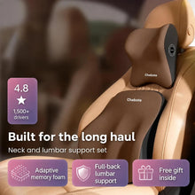Ergonomiskt set med nack- och ryggkuddar för bil