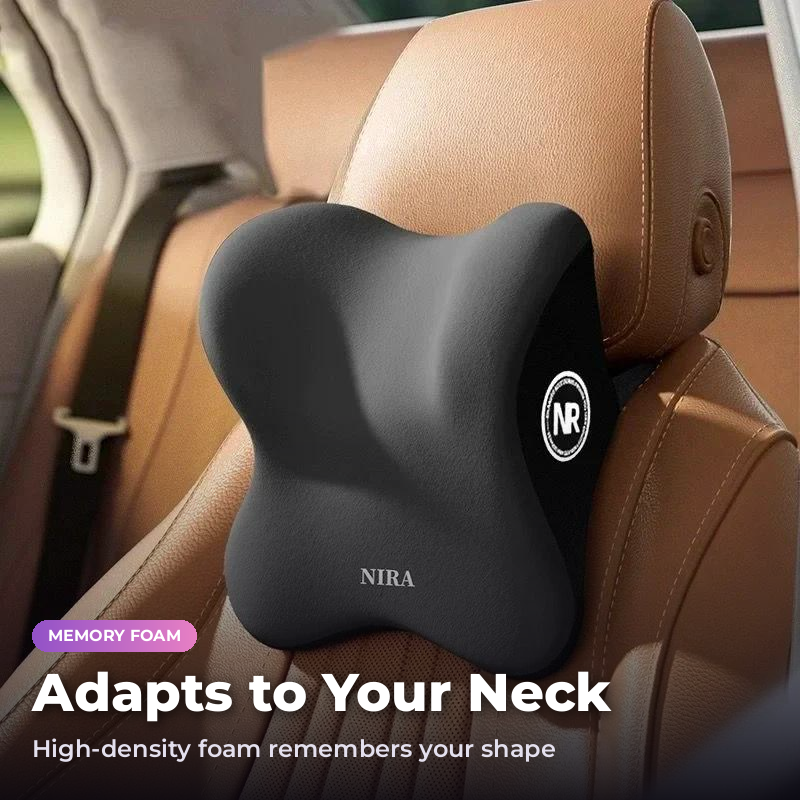 Ergonomiskt set med nack- och ryggkuddar för bil
