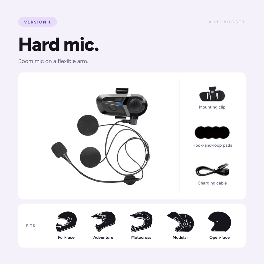 Bluetooth 5.3-headset för motorcykelhjälm