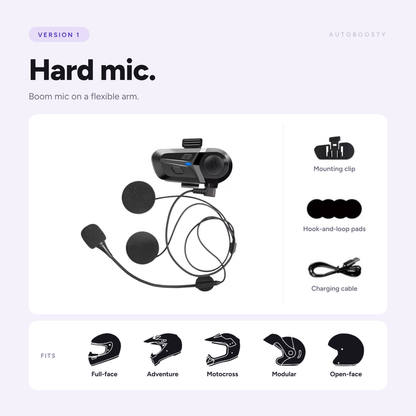 Bluetooth 5.3-headset för motorcykelhjälm